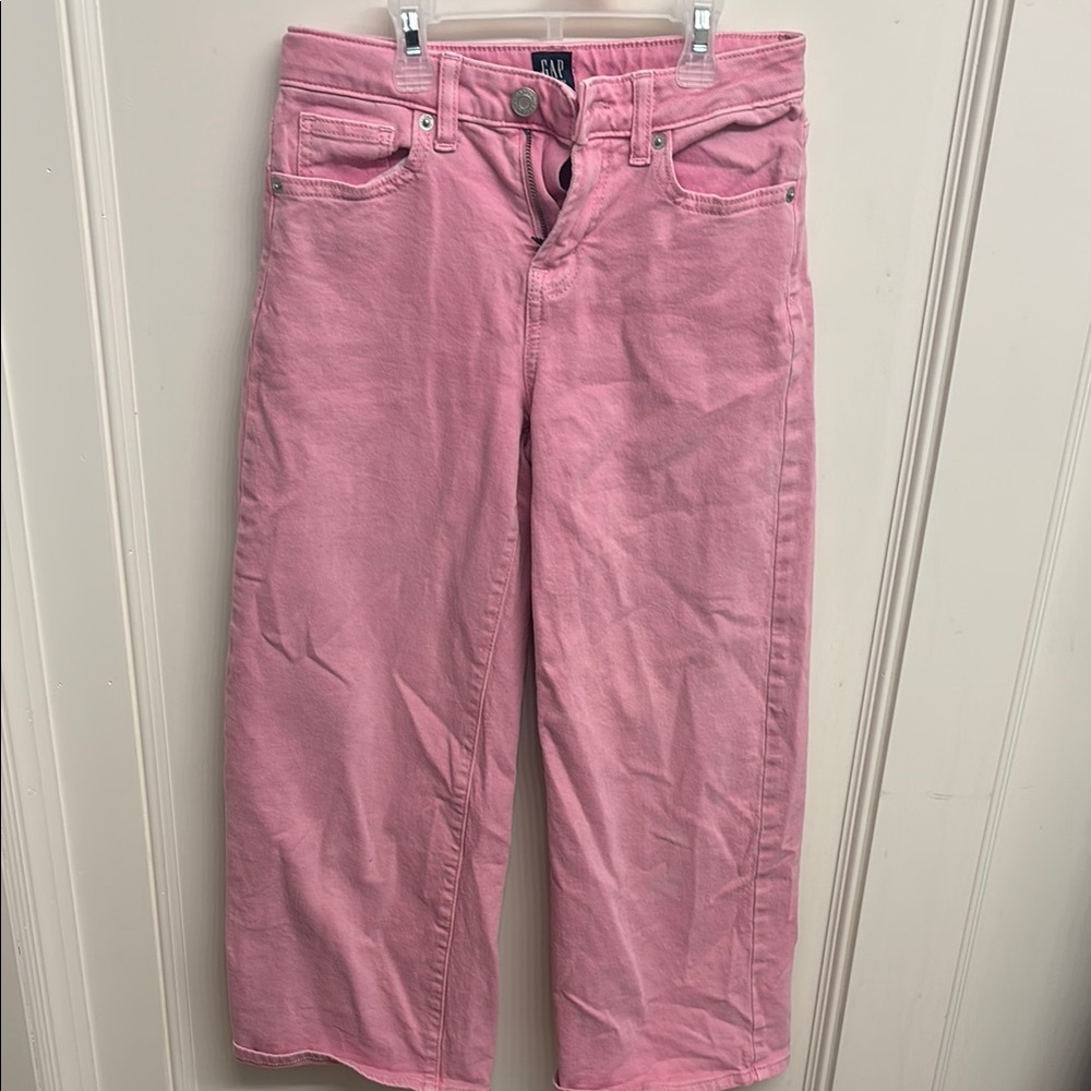 GAP Pink Flare Wide Leg Jeans